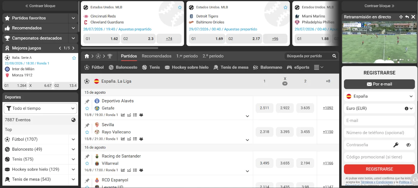 Apuestas Deportivas y eSports en megapari