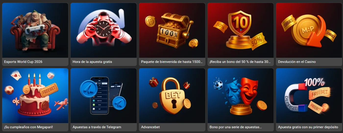 Promociones y Bonos Deportivos en Megapari
